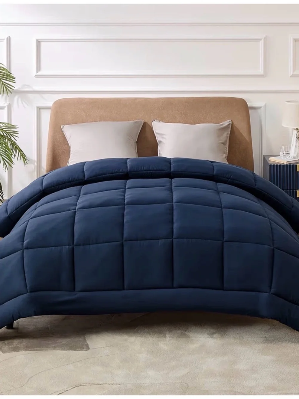 Navy and Rust Reversible Comforter Set by